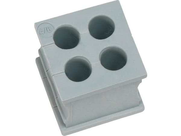 Icotek KT 4/2 Kabelgennemføring slidset Klemme-diameter (max.) 2 mm Elastomer Grå 1 stk