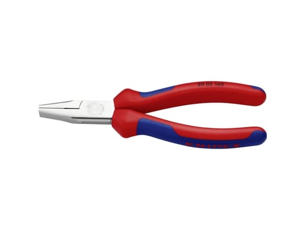 Knipex 20 05 160, Nesetang, Kromvanadiumstål, Plast, Blå, Rød, 160 mm, 176 g
