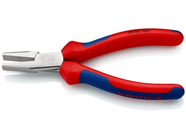 Knipex 20 05 160, Nesetang, Kromvanadiumstål, Plast, Blå, Rød, 160 mm, 176 g