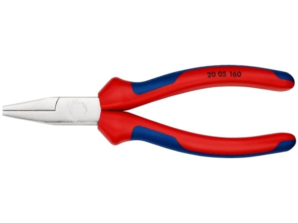Knipex 20 05 160, Nesetang, Kromvanadiumstål, Plast, Blå, Rød, 160 mm, 176 g