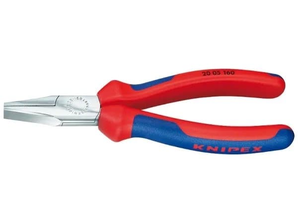 Knipex 20 05 160, Nesetang, Kromvanadiumstål, Plast, Blå, Rød, 160 mm, 176 g