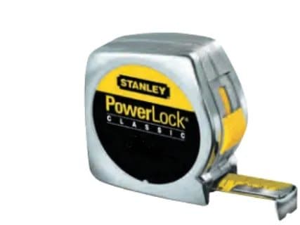 Stanley PowerLock - Målebånd - 10 m - bladbredde: 25 mm - plastikk, Mylar - chrome-plated (housing)