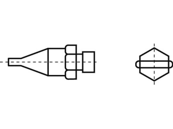 Weller F04 Varmluftsmunstycke Varmluftsmunstycken Spetsstorlek 10,5 mm Innehåll 1 st