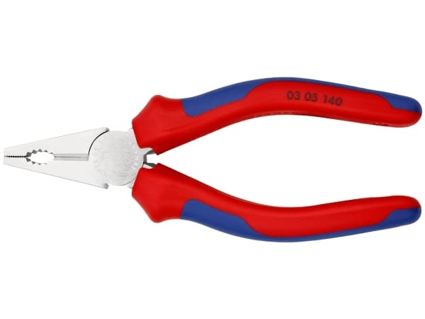 Knipex 03 05 140, Kombinasjonstang, Stål, Plast, Blå, Rød, 140 mm, 139 g