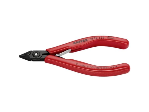 Knipex 75 22 125, Diagonal tang, Stål, Plast, Rød, 125 mm, 79 g