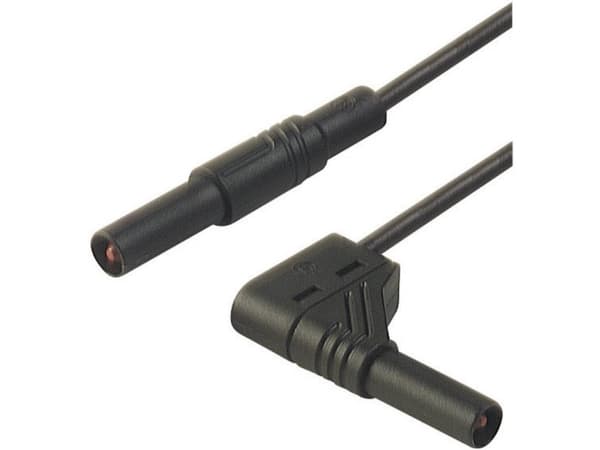 SKS Hirschmann MLS WG 200/2,5 sw Säkerhetsprovledning [Lamellanslutning 4 mm - Lamellanslutning 4 mm] 2,00 m Svart 1 st