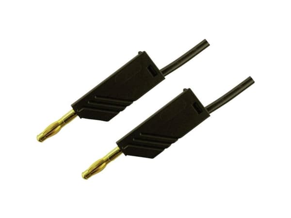 SKS Hirschmann MLN 100/2,5 SW Prøveledning Lamelstik 4 mm Lamelstik 4 mm 1.00 m Sort 1 stk