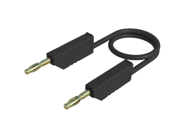 SKS Hirschmann MLN 100/2,5 SW Prøveledning Lamelstik 4 mm Lamelstik 4 mm 1.00 m Sort 1 stk