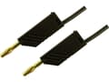 Miniatyrbild 2 av 5: SKS Hirschmann MLN 100/2,5 SW Prøveledning Lamelstik 4 mm Lamelstik 4 mm 1.00 m Sort 1 stk