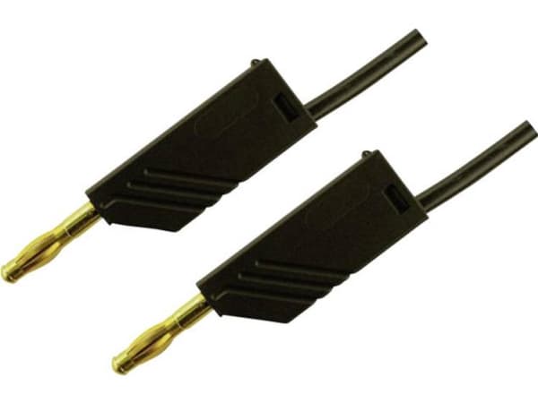 SKS Hirschmann MLN 100/2,5 SW Prøveledning Lamelstik 4 mm Lamelstik 4 mm 1.00 m Sort 1 stk