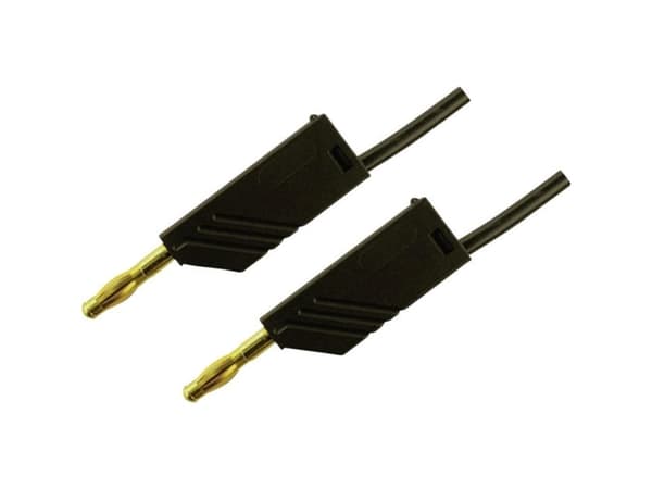 SKS Hirschmann MLN 100/2,5 SW Prøveledning Lamelstik 4 mm Lamelstik 4 mm 1.00 m Sort 1 stk