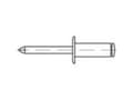 Miniatyrbilde 3 av 4: TOOLCRAFT 160331 Åben blindnitte (Ø x L) 4 mm x 12 mm Aluminium Stål 500 stk