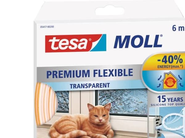 Tætningsbånd tesaMOLL transparent selvklæbende 7mm x 6m