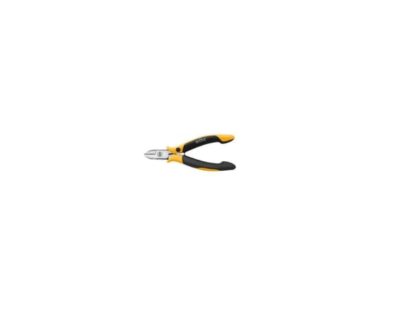 Wiha Professional ESD, Sivuleikkurit, Hiiliteräs, Musta, Keltainen, 115 mm, 11,4 cm (4.5"), 77 g
