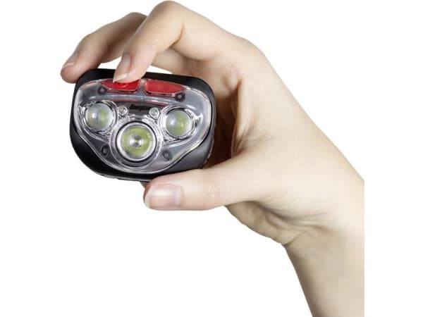 Energizer Vision HD+Focus, Taskulamppu otsanauhalla, Musta, Harmaa, Läpinäkyvä, 1 m, IPX4, LED, 5 lamppua