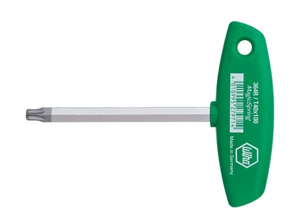 Wiha 27964, L-kuusiokoloavain, T9, Vihreä, Kromivanadiini-teräs, 126 mm, 80 mm