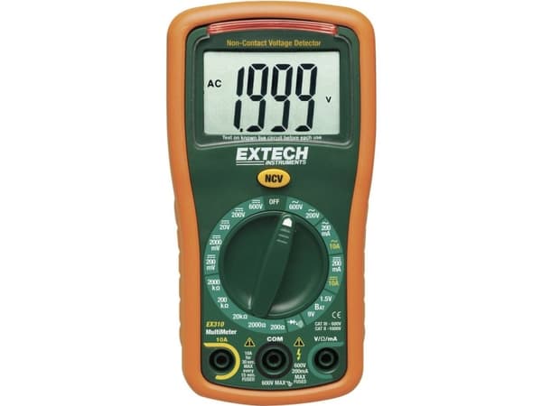 Extech EX310 Hånd-multimittari digitaalinen CAT III 600 V Visning (counts): 2000