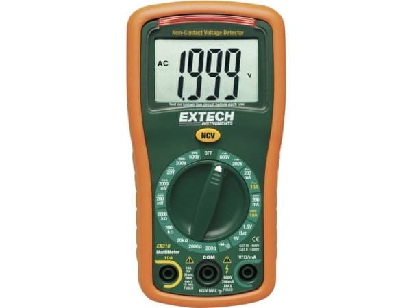 Extech EX310 Hånd-multimittari digitaalinen CAT III 600 V Visning (counts): 2000