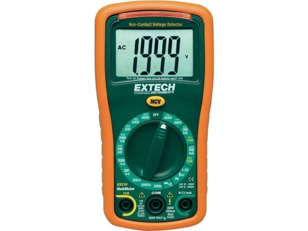 Extech EX310 Hånd-multimittari digitaalinen CAT III 600 V Visning (counts): 2000