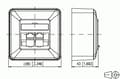 Miniatyrbild 5 av 5: BTR IT CONNECT E-DAT C6 8/8(8) AP Cat.6 - Ytmonterat uttag - CAT 6 - RJ-45 X 2 - kritvit, RAL 9010