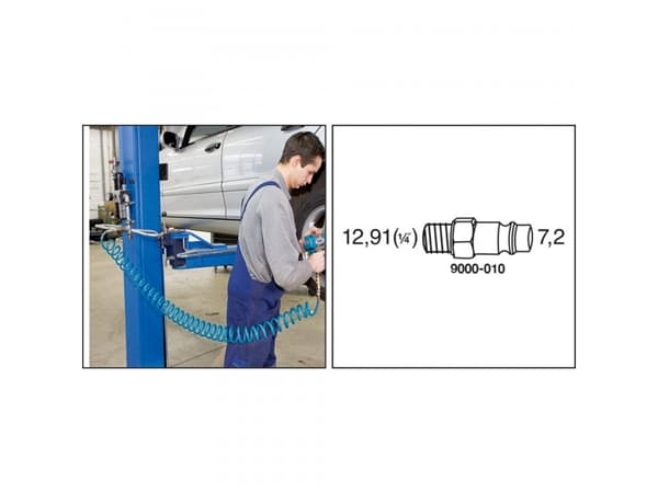 HAZET 9040-7, 10 stang, Blå, 7,62 m, 630 g, Tyskland