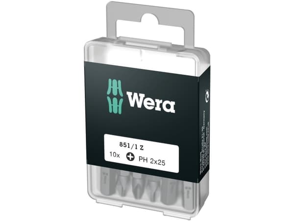 Wera 851/1 Z DIY SiS 05072401001 Korsklippbits PH 2 Verktygsstål Legering, slitstarkt D 6.3 10 st