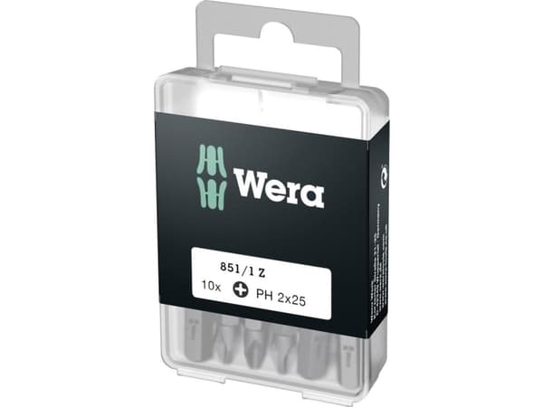 Wera 851/1 Z DIY SiS 05072401001 Korsklippbits PH 2 Verktygsstål Legering, slitstarkt D 6.3 10 st