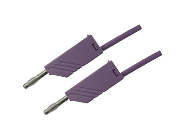 SKS Hirschmann MLN 50/2,5 VI Prøveledning [Lamelstik 4 mm - Lamelstik 4 mm] 0.50 m Violetti