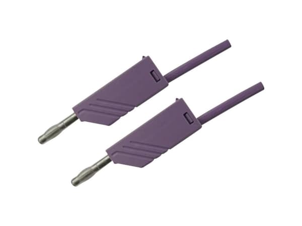 SKS Hirschmann MLN 50/2,5 VI Prøveledning [Lamelstik 4 mm - Lamelstik 4 mm] 0.50 m Violetti