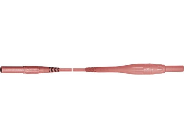 Stäubli XSMS-419 Sikkerhedsprøveledning [Lamelstik 4 mm - Lamelstik 4 mm] 1.00 m Rød