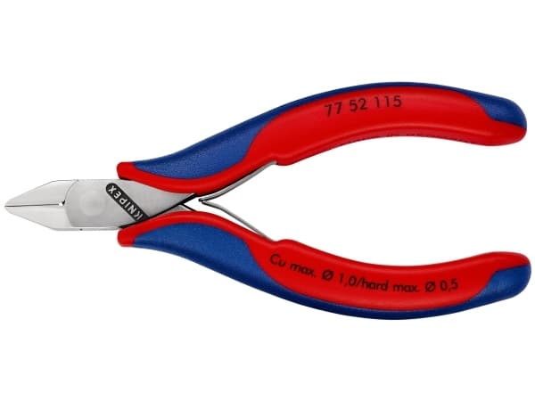 Knipex 77 52 115, Avbitartång, Stål, Plast, Blå, Röd, 115 mm, 77 g