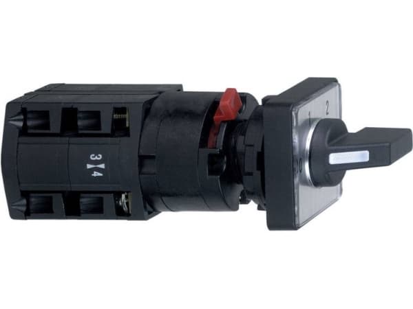 SCHNEIDER ELECTRIC Harmony komplett K10 vridströmbrytare i plast för Ø16 eller Ø22 mm hål, 4 lägen i steg (0-1-2-3) 60°, 1 pol 10A