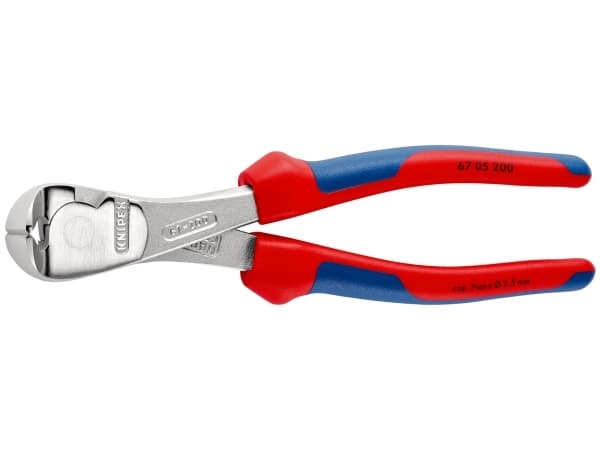 Knipex 67 05 200, Hovtang, Kromvanadiumstål, Plast, Blå, Rød, 200 mm, 361 g