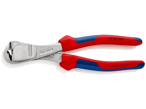 Knipex 67 05 200, Hovtang, Kromvanadiumstål, Plast, Blå, Rød, 200 mm, 361 g