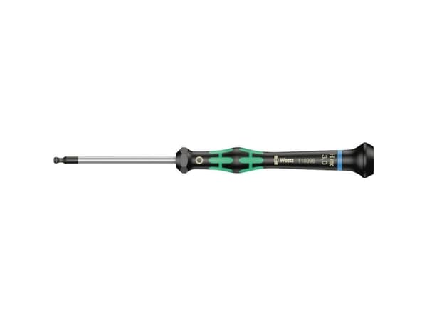 Wera 2052 Elektronik og finmekanik Indvendig sekskants-skruetrækker Nøglebredde: 3 mm Klinge-længde: 60 mm Mål, længde: 157 mm