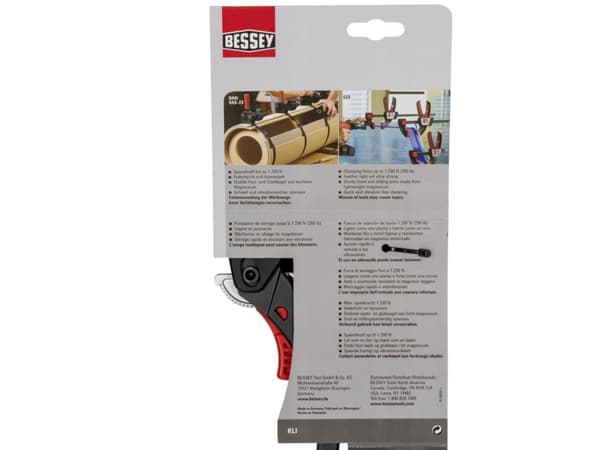BESSEY KliKlamp, Skrueklemme, Metall, Magnesium, 16 cm