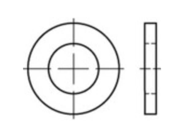 Mellemlægsskive 62 mm 80 mm Stål 10 stk TOOLCRAFT 135845