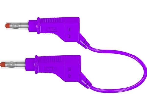 Stäubli XZG425/SIL Säkerhetsprovledning [Lamellanslutning 4 mm - Lamellanslutning 4 mm] 0,50 m Violett 1 st