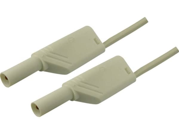 SKS Hirschmann MLS WS 100/2,5 Säkerhetsprovledning [Lamellanslutning 4 mm - Lamellanslutning 4 mm] 1,00 m Vit 1 st