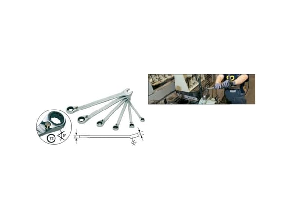 HAZET 606/6-1, 21,22,24,27,30,32 mm, Kromfarget, Kromfarget, 13°, 3,8 kg, 6 stykker