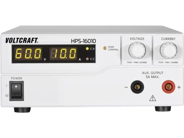 Voltcraft laboratoriestrømforsyning, justerbar HPS-16010 1 - 60 V/DC 0 - 10 A 600 W 1 x Fjernkontroll (HPS-16010)