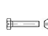 TOOLCRAFT 131168 Sekskantsskrue M4 6 mm Udvendig sekskant med kærv DIN 933 Stål Galvaniseret 500 stk