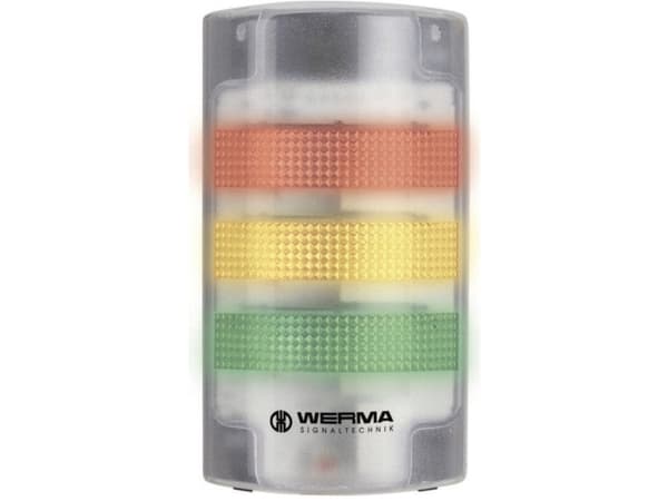 Werma FlatSIGN, Vihreä, Punainen, Keltainen, 50000 h, Polykarbonaatti (PC), -30 - 50 °C, IP65, 24 V