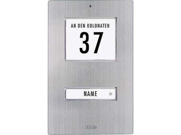 M-E MODERN-ELECTRONICS Ovikellokilpi 1Fam. ruostumaton teräs (KT 1-EG)