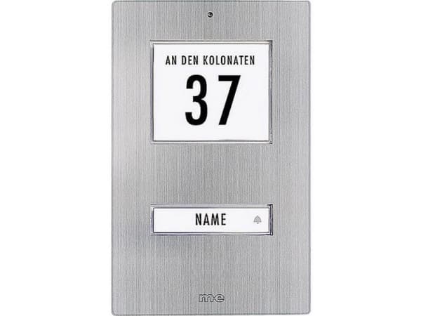 M-E MODERN-ELECTRONICS Ovikellokilpi 1Fam. ruostumaton teräs (KT 1-EG)
