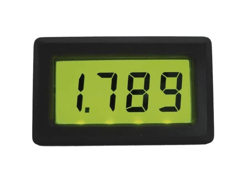 Beckmann & Egle EX3076 1.999 A illuminated LCD panel meter Digital panel meter Assembly dimensions 46 x 26.5 mm