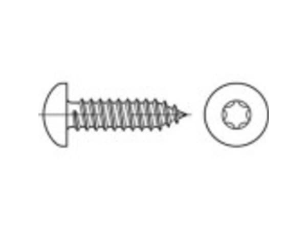 TOOLCRAFT 145205 Lineaariset kuusiokoloruuvit 6,3 mm 50 mm T-profiili DIN 7981 Teräs Sinkitty 250 kpl