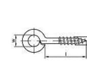 TOOLCRAFT Ringschraubösen type 1 (Ø x L) 8 mm x 30 mm Galvaniseret stål 100 stk