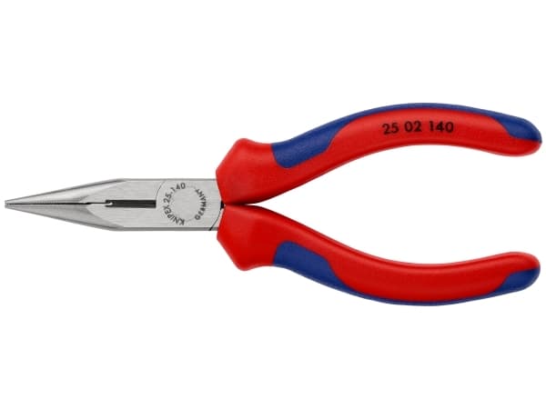 Knipex 25 02 140, Diagonal tang, Kromvanadiumstål, Plast, Blå, Rød, 140 mm, 109 g