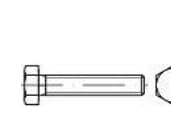 TOOLCRAFT 133895 Sekskantsskrue M20 55 mm Udvendig sekskant DIN 961 Stål 25 stk